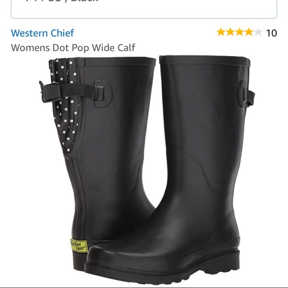 Wide calf rain boot